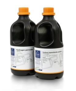 آب اکسیژنه 35% Laboratory دکتر مجللی در کنار سدیم هیپوکلریت